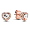 PANDORA ROSE Ohrringe "funkelndes Herz" 288427C01
