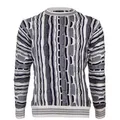 Cascallo Strickpullover Marco - Gestrickter Luxus Designer Rundhals-Pullover Regular Fit (1-tlg) 3d Optik L