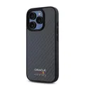 Red Bull Carbon Fiber Shiny Logo MagSafe Hülle für iPhone 16 Pro 6.3" Schwarz