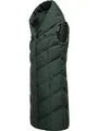 Ragwear Damen ärmellose Lange Outdoorweste warme wasserdichte Winterjacke mit Kapuze Natalka Vest Dark Green23 Gr. L