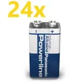 24x Panasonic 6LR61 Powerline 9V-Block E-Block Alkaline Industrial Rauchmelder