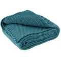 wometo Strickdecke, Türkis, Textil, 140x190 cm, Oeko-Tex®, Wohntextilien, Decken, Kuscheldecken