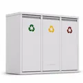 Klarstein Ordnungshüter 3-in-1 Mülleimer - 45L Küchenabfalleimer mit Farbcodierung, Edelstahlgehäuse, herausnehmbare Behälter, Mülltrennsystem