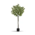 tectake Künstlicher Olivenbaum, verschiedene Größen, mit viel Volumen, stabiler Kunststoff-Blumentopf