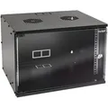 HMF Netzwerkschrank 65707-02, 19 Zoll, 7HE Wandgehäuse, 51 x 36 x 40 cm, schwarz