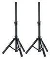 Pronomic Lautsprecherständer Paar Boxenstative - Niedriger Monitor-Ständer aus Stahl, (bis 0 Zoll, Höhenverstellbar, 2-tlg., Belastbarkeit bis 50 kg, Ideal für Linienstrahler, Akustik-Verstärker)