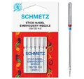SCHMETZ | 5 Nähmaschinennadeln | Stick (Embroidery) | 130/705 H-E | Nadeldicke 75/11 | auf jeder gängigen Haushaltsnähmaschine einsetzbar