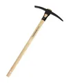 SHW 54226 Leichte Kreuzhacke mit Stiel und Hülse Gartenpickel Esche Stahl Geschmiedet 95 cm 1,5 Kg