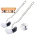 Klobürste Set aus Kunststoff: 2er Pack mit Randreinigung und ergonomischem Griff