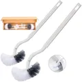 Toilettenbürste Set 2 Stück, gebogen, langer Stiel, Kunststoff, Tiefenreinigung