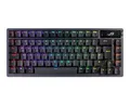 ASUS ROG Azoth kabellose mechanische Gaming Tastatur (75% Formfaktor, ROG NX-Switches, PBT-Doubleshot-Tastenkappen, OLED-Display, Bluetooth, 2,4-GHz-RF Wireless, USB, DE QWERTZ-Layout) schwarz