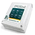 SELVARA Schutzplane Abdeckplane 180g/m2 weiß mit Ösen, Gewebeplane wasserdicht, reißfest, Plane UV-stabilisiert in vielen verschiedenen Farben & Größen weiß 5m x 5m | 500 cm x 500 cm