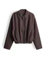 OPUS Damen Jacke | Jelani Regular Blousonjacke aus feinem Twill Coffee Bean, 38