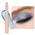 Lidschatten Blau Wasserdicht, Drehbarer LidschattenStift Hält 24 Stunden+, Me...