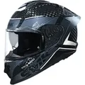 SMK Titan Carbon Nero, Integralhelm - Schwarz/Grau/Weiß - L