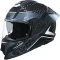 SMK Titan Carbon Nero 06 Helm, grau-weiss, Größe L für Männer