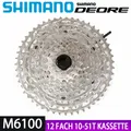 SHIMANO DEORE CS M6100 HYPERGLIDE Kassette 10-51T 12 Fach Silber For MTB Fahrrad
