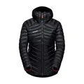 Mammut Broad Peak IN Hooded Jacket Damen – Warme Daunenjacke mit Kapuze, leicht & packbar, isolierend, ideal für Bergsteigen, Trekking & Outdoor, Schwarz, L