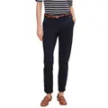 Comma Chinohose mit Gürtel und Stretch blau 42