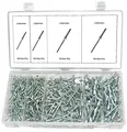 Blindnieten-Sortiment/Aluminium Popnieten Satz mit Stahlstift (Abreißstift aus Stahl) 2,4 mm - 4,8 mm, 400-tlg.