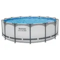 Steel Pro MAXTM Solo Pool ohne Zubehör Ø 427 x 122 cm, lichtgrau, rund