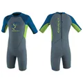 O'Neill Kleinkind - Neoprenanzug kurz Toddler Reactor-2 2mm Back Zip S/S Spring - Boys, Farbe:Graphite/DAYGLOW/Ocean, Groesse:6