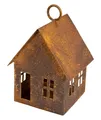 Edelrost Haus zum Aufhängen - Vogelfutterhaus oder Windlicht Gartendeko Rost