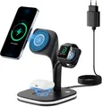 3 in 1 Ladestation Kompatibel mit Apple Magsafe Induktive Ladestation für iPh...