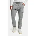 Indicode Stoffhose Herren INPillus Jogger-Pant mit elastischem Bund und Kordelzug grau S