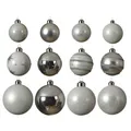 Christbaumkugel Weihnachtskugel Glas glänzend matt glitzernd silber weiß 12 St.