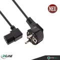 InLine Netzkabel Schutzk gew. | Kaltgeräte C13 rechts schwarz 3m (3,30 EUR/m)