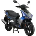 Alpha Motors Mofaroller Mustang FI 50 ccm EURO 5 (25 km/h, blau-grau)