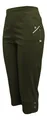 Cherry Berry 3/4-Hose Kurze Damen Sommerhose 3/4 lang Schlupfhose mit Stretchgewebe mit elatischen Bund, in Unifarben, Khaki