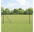 vidaXL Zaun, Eurozaun Grau 1,2 x 25 m PVC-beschichtetes Eisen