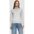 s.Oliver Longpullover Strickpullover Feinstrickpullover mit Rollkragen grau XS (34)