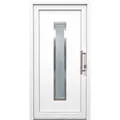 Kunststoff-Haustür 110 cm x 210 cm K016 Anschlag Rechts Weiß