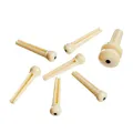 Planet Waves PWSP12 7 Plastik Brückenpins + Plastik Endpin Elfenbein mit schw...