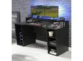Mid.you Gamingtisch, Schwarz, Metall, Kunststoff, Holzwerkstoff, rechteckig, 72x91x160 cm, Arbeitszimmer, Schreibtische, Gaming-Tische