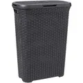 Wäschebox Curver 60L Waschen Rattan Style Wäschebehälter  Dunkelgrau