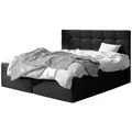 Mirjan24 Boxbett, Schwarz, Textil, Rechteckig, 180x200 cm, Schlafzimmer, Betten, Boxspringbetten