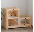 vidaXL Kleintierstall, Hamsterkäfig 81x40x60 cm Massivholz Tanne