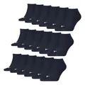 PUMA 9 Paar Unisex Herren Damen Sportsocken Kurzsocken Sneaker Socken, Farbe:Navy, Größe:39-42, Artikel:-321 navy