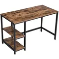 Vasagle Schreibtisch LWD47X, braun, vintage, 2 Regalfächer, (BxHxT) 120 x 75 x 60cm