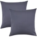 NatureMark Kissenbezug Jersey, anthrazit, aus Baumwolle, 80x80 cm, 2 Stück