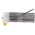 NEONAIL Pinsel Applikator Synthetisches Pinsel Set 10 Stk. (0,45 € / 1 Stk.)