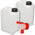 2er Set 3 L Wasserkanister Campingbehälter mit  1x  AFT-Hahn Zapfhahn Outdoor