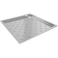 KWC AR Duschwanne, CAMPUS, Edelstahl, 900x59x900 mm, Bodenmontage