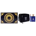 Versace Dylan Blue Eau de Toilette Geschenkset 2025, 100 ml Eau de Toilette, 10 ml Reisespray und Kulturbeutel