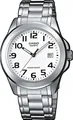 Casio MTP-1259PD-7BEG Herren Uhr Analog 3ATM Quarz Edelstahl Weiß Silber