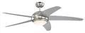 Westinghouse Deckenventilator mit LED Lampe und Fernbedienung Bendan Silber matt